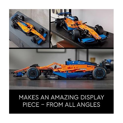  LEGO 42141 Technic McLaren Formula 1 2022 Replica Race Car Model Building Kit, F1 Motor Sport Set Birthday Gift Idea for Adults, Men, Women, Him, Her, Husband, Collectible Home Decor