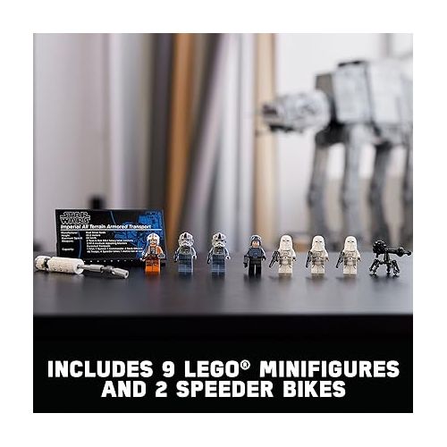  LEGO Star Wars at-at Walker 75313 Buildable Model - Collectible Set for Adults, Ultimate Build and Display Set, 9 Minifigures Including General Veers, Luke Skywalker, Snowtroopers and at-at Drivers