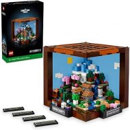LEGO Minecraft The Crafting Table, Collectible Video Game Building Set with Minecraft Figures, Mobs and Biomes, 15 Year Anniversary Model, Build and Display Minecraft Gift for Adults, 21265