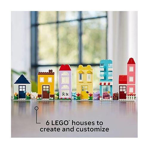  LEGO Classic Creative Houses Brick Building Set for Kids, Toy House Gift with Accessories and Doll Houses, Creative Toy for Young Builders, Boys and Girls Ages 4 and Up, 11035