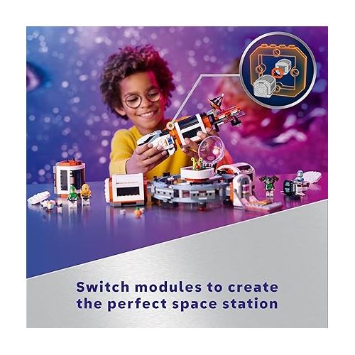  LEGO City Modular Space Station STEM Toy, Modular Exploration Science Toy with 6 Astronaut Minifigures, Gifts for Boys, Girls, and Kids Ages 7 and Up, Building Toy for Kids, 60433