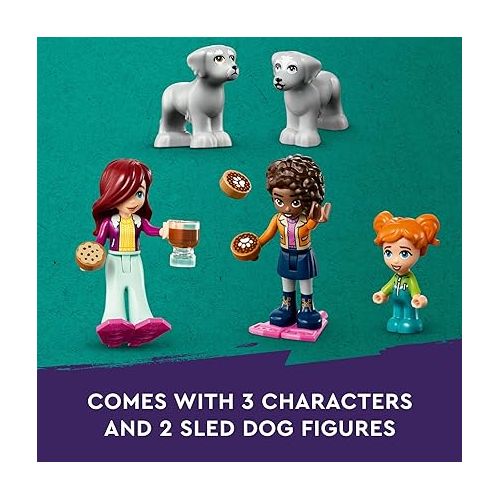  LEGO Friends Igloo Holiday Adventure 41760 Building Toy Set for Ages 8+, with 3 Dolls, 2 Dog Characters, A Winter Themed Gift for Kids 8-10 Who Love Snowy Adventures, Dog Sledding and Pretend Play