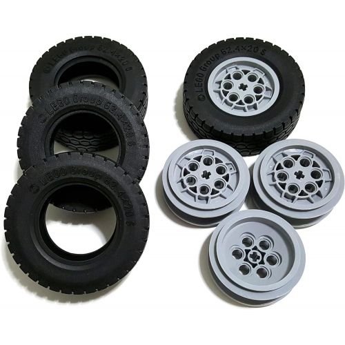  LEGO Tire Ø62.4 x 20 w/ Rim Ø 43,2 X 18 - Pack of 4 each (86652) (32019 / 75999)