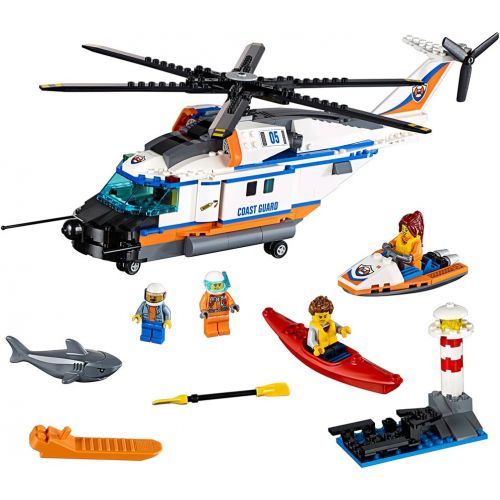  LEGO City Coast Guard Heavy-Duty Rescue Helicopter 60166 Building Kit (415 Piece)