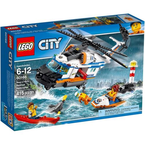  LEGO City Coast Guard Heavy-Duty Rescue Helicopter 60166 Building Kit (415 Piece)