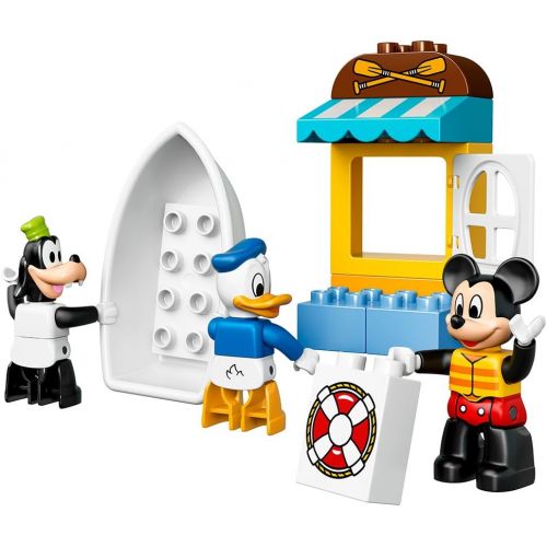  LEGO DUPLO Disney Junior Mickey & Friends Beach House, Preschool, Pre-Kindergarten Large Building Block Toys for Toddlers