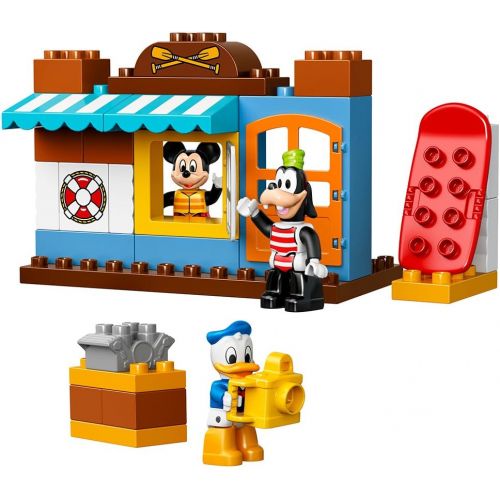  LEGO DUPLO Disney Junior Mickey & Friends Beach House, Preschool, Pre-Kindergarten Large Building Block Toys for Toddlers