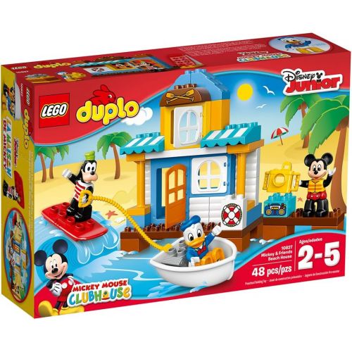  LEGO DUPLO Disney Junior Mickey & Friends Beach House, Preschool, Pre-Kindergarten Large Building Block Toys for Toddlers