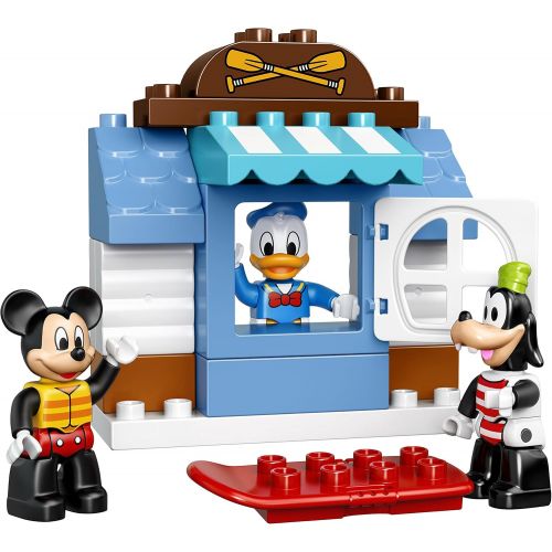  LEGO DUPLO Disney Junior Mickey & Friends Beach House, Preschool, Pre-Kindergarten Large Building Block Toys for Toddlers