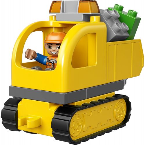  LEGO DUPLO Town Truck & Tracked Excavator 10812 Dump Truck and Excavator Kids Construction Toy with DUPLO Construction Worker Figures (26 pieces)