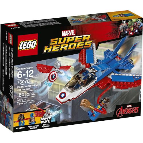  LEGO Super Heroes Captain America Jet Pursuit 76076 Building Kit (160 Pieces)