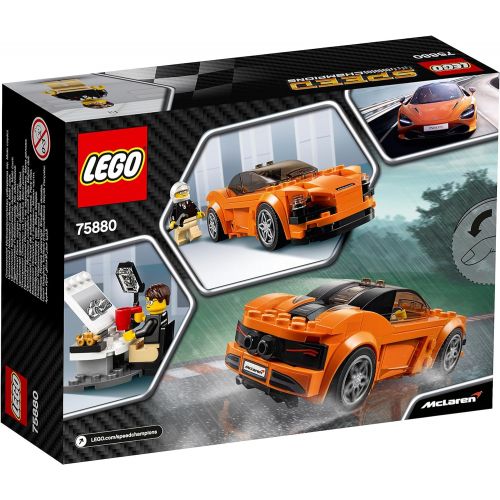  LEGO 75880 Speed Champions McLaren 720S Building Toy, 161pcs, Orange/Black