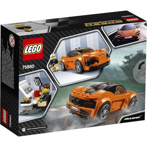  LEGO 75880 Speed Champions McLaren 720S Building Toy, 161pcs, Orange/Black