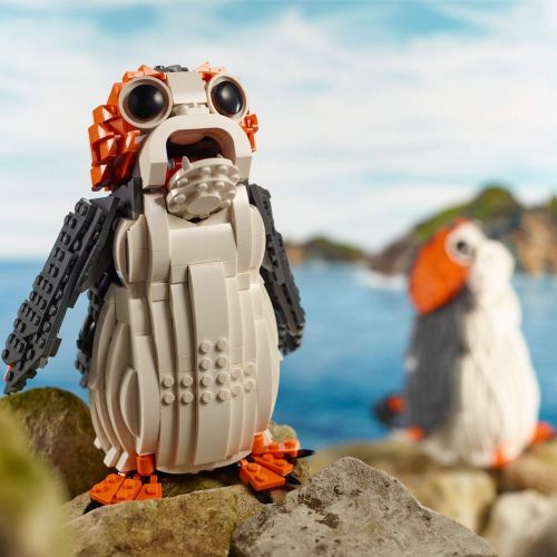  LEGO Star Wars PORG Building Set, Ahch-to Sea-Dwelling Bird Figure, Collectible Model