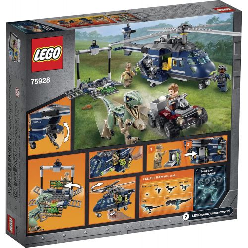  LEGO Jurassic World Blue’s Helicopter Pursuit 75928 Building Kit (397 Pieces)