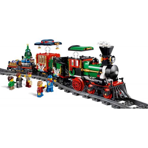  LEGO Creator Expert Winter Holiday Train 10254 Christmas Train Set with Full Circle Train Track, Locomotive, and Spinning Christmas Tree Toy (734 Pieces)