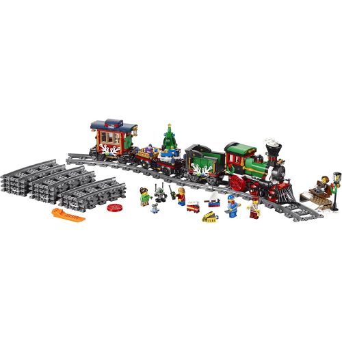  LEGO Creator Expert Winter Holiday Train 10254 Christmas Train Set with Full Circle Train Track, Locomotive, and Spinning Christmas Tree Toy (734 Pieces)