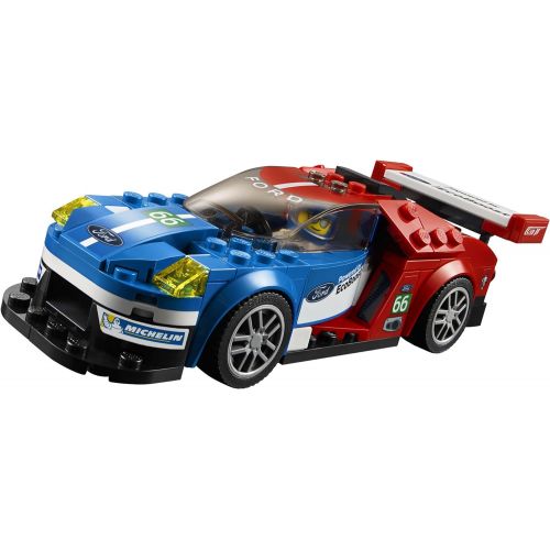  LEGO Speed Champions 6175279 2016 GT & 1966 Ford Gt40 75881 Building Kit (366 Piece), Multi
