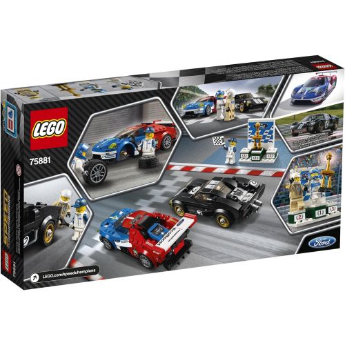  LEGO Speed Champions 6175279 2016 GT & 1966 Ford Gt40 75881 Building Kit (366 Piece), Multi