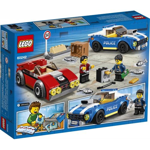  LEGO City Police Highway Arrest 60242 Police Toy, Fun Building Set for Kids, New 2020 (185 Pieces)