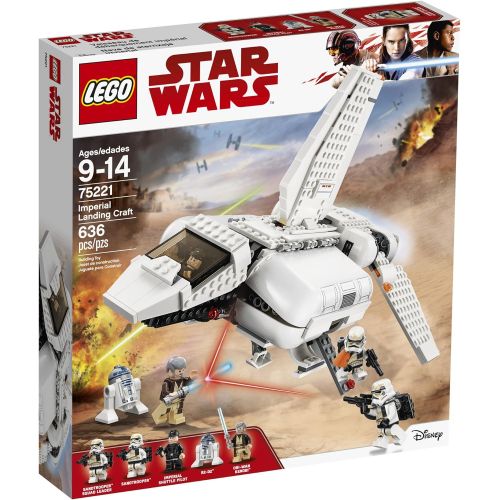  LEGO Star Wars Imperial Landing Craft 75221 Building Kit, Obi-Wan Kenobi, Imperial Shuttle Pilot, Sandtrooper (636 Pieces)