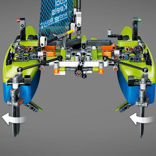  LEGO Technic Catamaran 42105 Model Sailboat Building Kit, New 2020 (404 Pieces)