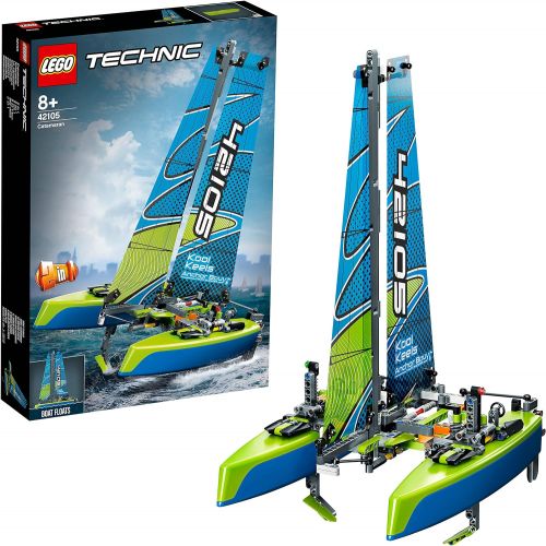  LEGO Technic Catamaran 42105 Model Sailboat Building Kit, New 2020 (404 Pieces)