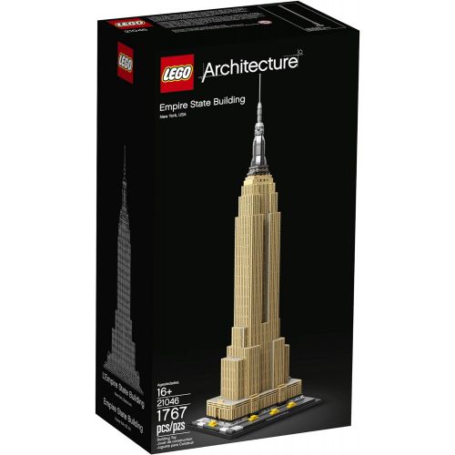  LEGO Architecture Empire State Building 21046 New York City Skyline Architecture Model Kit for Adults and Kids, Build It Yourself Model Skyscraper (1767 Pieces)