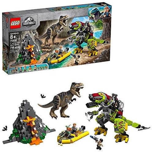  LEGO Jurassic World T. rex vs Dino Mech Battle 75938 (716 Pieces)