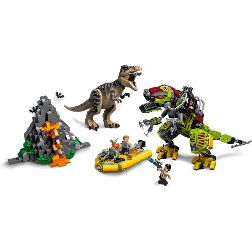  LEGO Jurassic World T. rex vs Dino Mech Battle 75938 (716 Pieces)