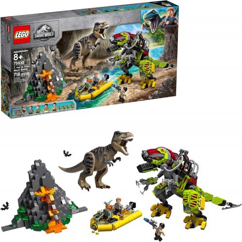  LEGO Jurassic World T. rex vs Dino Mech Battle 75938 (716 Pieces)