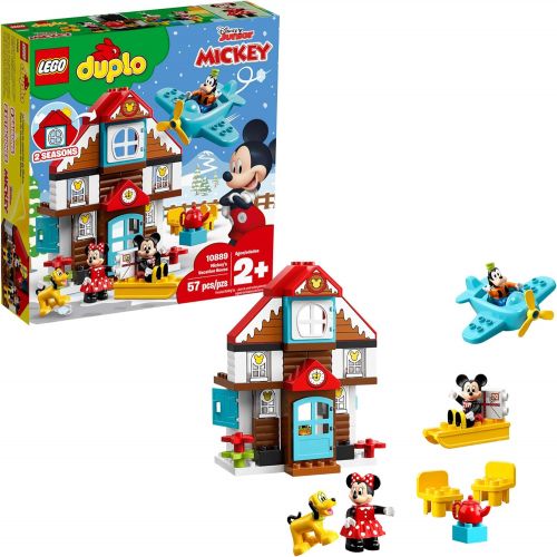  LEGO DUPLO Disney Mickeys Vacation House 10889 Toy House Building Set for Toddlers with Minnie Mouse, Goofy, Pluto and Mickey Mouse Figures (57 Pieces)