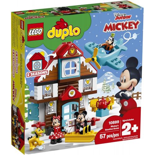  LEGO DUPLO Disney Mickeys Vacation House 10889 Toy House Building Set for Toddlers with Minnie Mouse, Goofy, Pluto and Mickey Mouse Figures (57 Pieces)