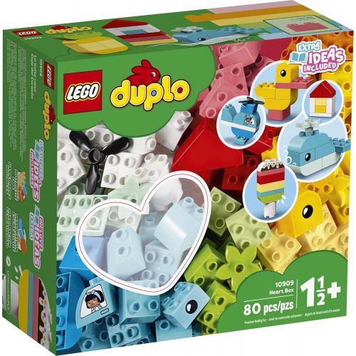  LEGO DUPLO Classic Heart Box 10909 First Building Playset and Learning Toy for Toddlers, Great Preschooler’s Developmental Toy, New 2020 (80 Pieces)