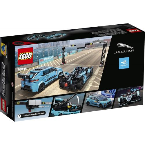  LEGO Speed Champions Formula E Panasonic Jaguar Racing Gen2 car and Jaguar I-PACE eTROPHY 76898 Building Kit, New 2020 (565 Pieces)