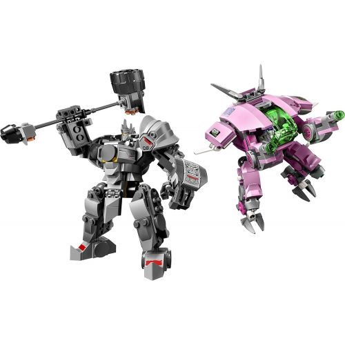  LEGO Overwatch D.Va and Reinhardt 75973 Mech Building Kit with popular Overwatch Character Minifigures and Buildable Rocket Hammer (455 Pieces)