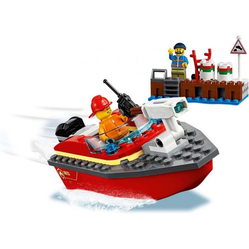  LEGO City Dock Side Fire 60213 Building Kit (97 Pieces)