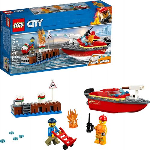  LEGO City Dock Side Fire 60213 Building Kit (97 Pieces)