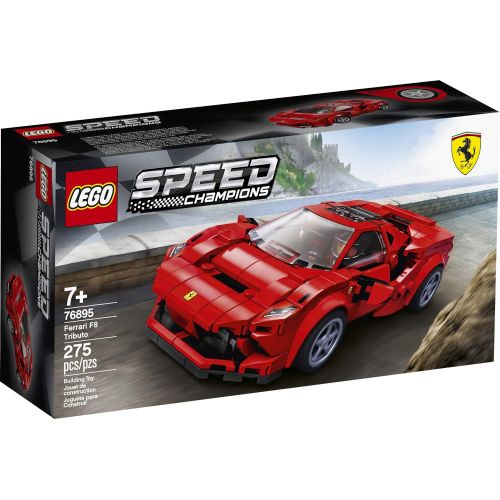  LEGO Speed Champions 76895 Ferrari F8 Tributo Toy Cars for Kids, Building Kit Featuring Minifigure, New 2020 (275 Pieces)
