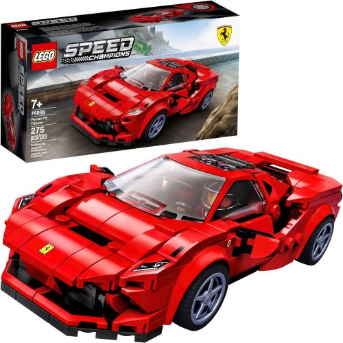  LEGO Speed Champions 76895 Ferrari F8 Tributo Toy Cars for Kids, Building Kit Featuring Minifigure, New 2020 (275 Pieces)