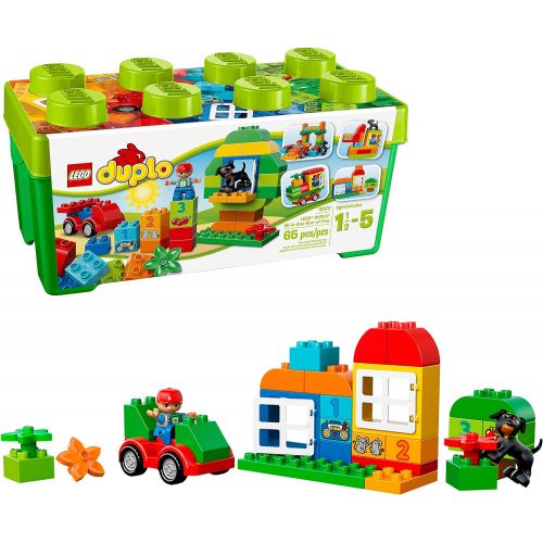 LEGO DUPLO All-in-One-Box-of-Fun Building Kit 10572 Open Ended Toy for Imaginative Play with Large LEGO bricks made for toddlers and preschoolers (65 Pieces)