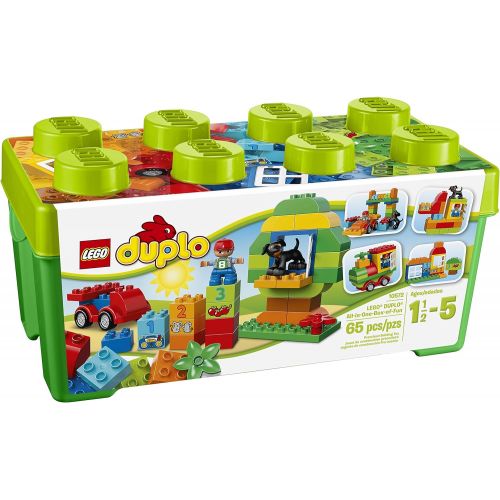 LEGO DUPLO All-in-One-Box-of-Fun Building Kit 10572 Open Ended Toy for Imaginative Play with Large LEGO bricks made for toddlers and preschoolers (65 Pieces)