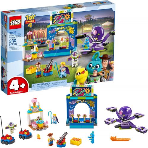  LEGO Disney Pixar’s Toy Story 4 Buzz Lightyear & Woody’s Carnival Mania 10770 Building Kit, Carnival Playset with Shooting Game & Toy Story Characters (230 Pieces)