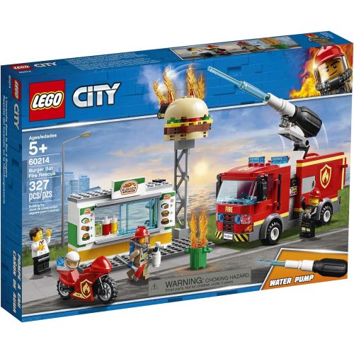  LEGO City Burger Bar Fire Rescue 60214 Building Kit (327 Pieces)