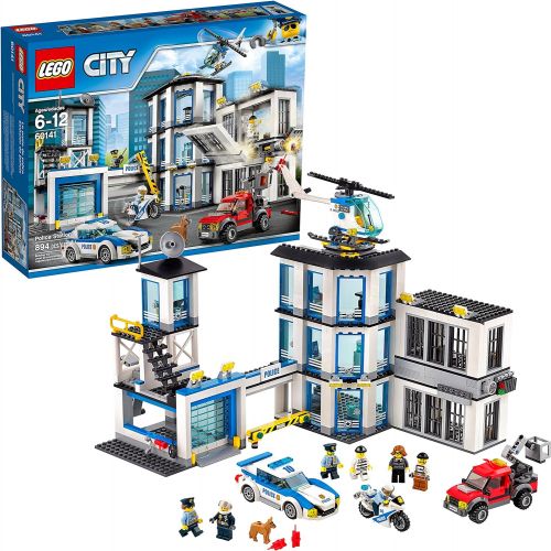  LEGO City Police Station 60141 Building Kit with Cop Car, Jail Cell, and Helicopter, Top Toy and Play Set for Boys and Girls (894 Pieces)