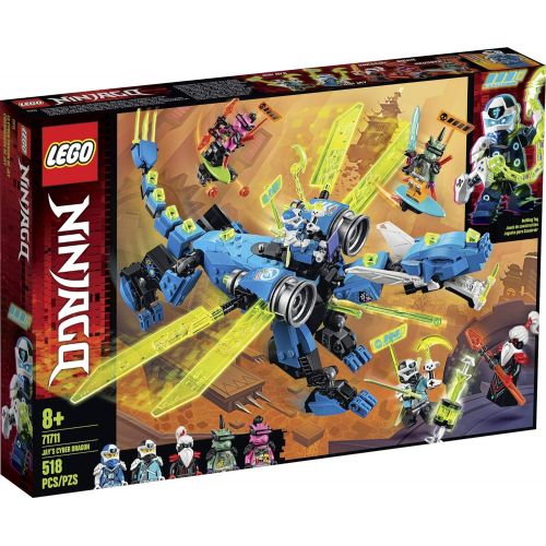  LEGO NINJAGO Jay’s Cyber Dragon 71711 Ninja Action Toy Building Kit, New 2020 (518 Pieces)