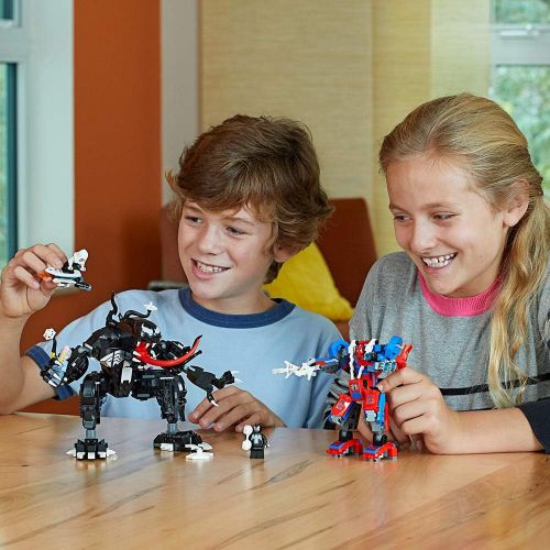  LEGO Super Heroes Marvel Spider Mech Vs. Venom 76115 Action Toy Building Kit with Web Shooter and Gripping Toy Claw Includes Spider-Man Minifigures Venom and Ghost Spider (604 Piec