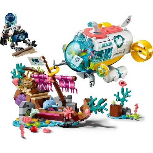  LEGO Friends Dolphins Rescue Mission 41378 Building Kit with Toy Submarine and Sea Creatures, Fun Sea Life Playset with Kacey and Stephanie Minifigures for Group Play (363 Pieces)