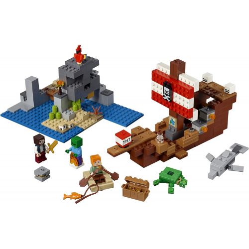  LEGO Minecraft The Pirate Ship Adventure 21152 Building Kit (386 Pieces)