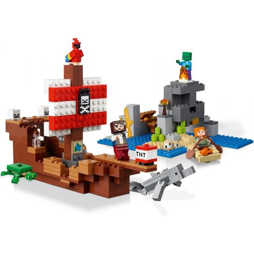  LEGO Minecraft The Pirate Ship Adventure 21152 Building Kit (386 Pieces)